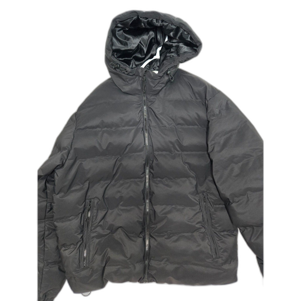 H&M Windproof Hooded Puffer Jacket | Men's Size XL | Black Water Repellent